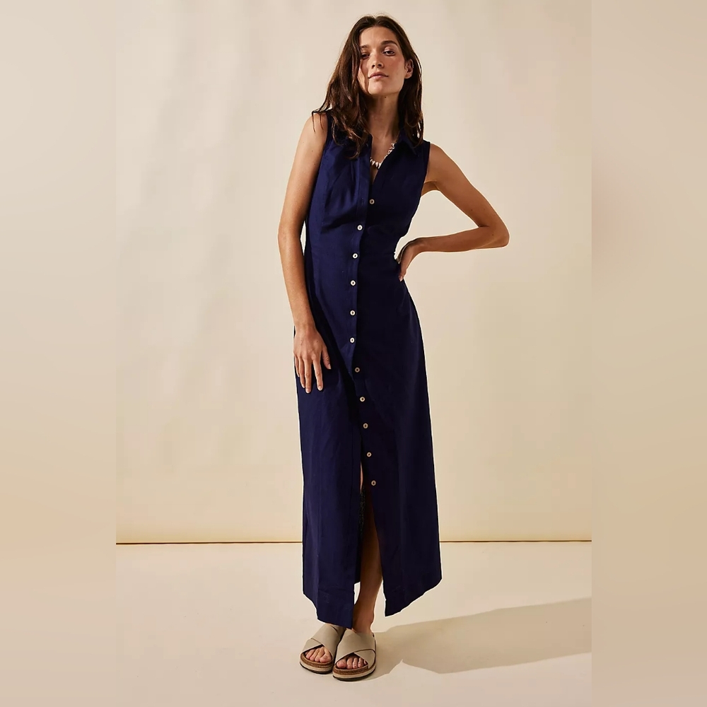 Free People Navy Maxi Dress